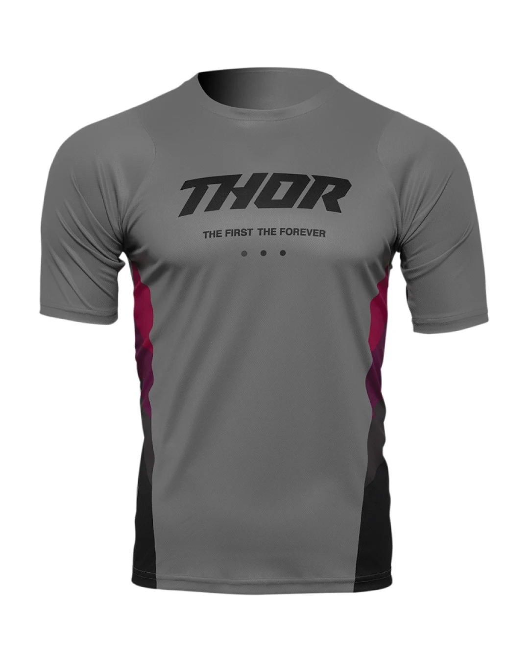 Вело джърси THOR ASSIST REACT SHORT SLEEVE GRAY/PURPLE