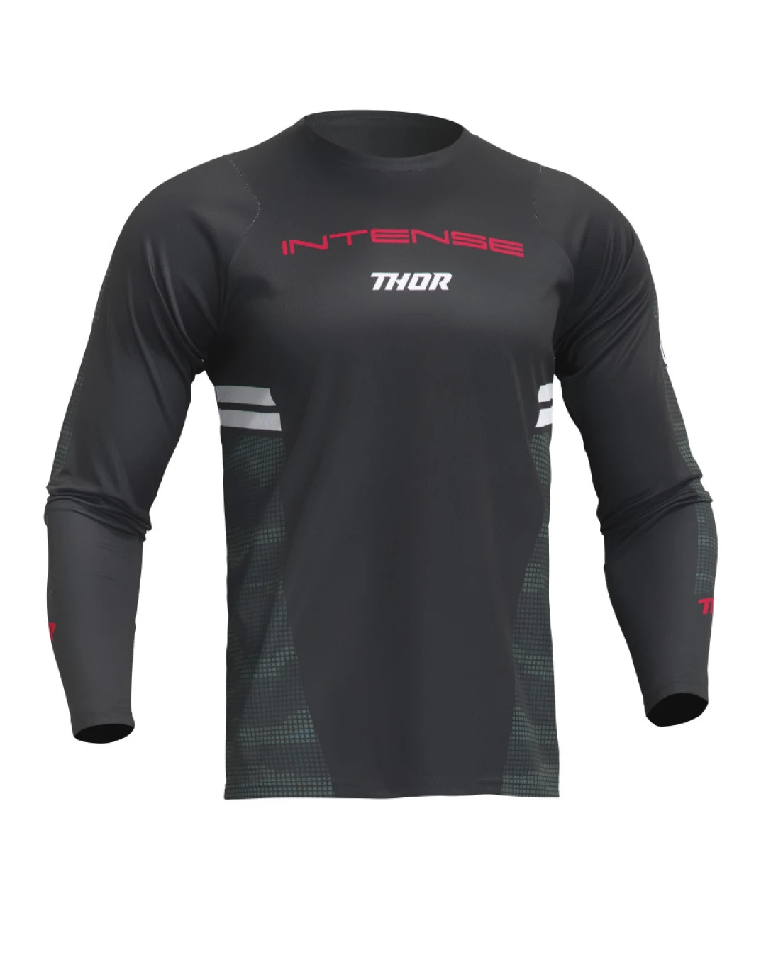 Вело джърси THOR INTENSE ASSIST BERM BLACK/CAMO LONG SLEEVE