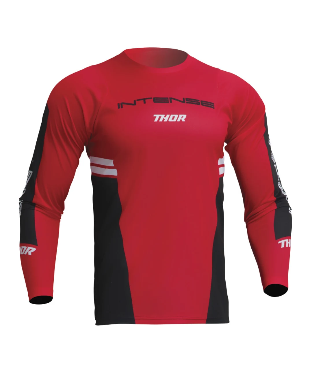 Вело джърси THOR INTENSE ASSIST BERM RED/BLACK LONG SLEEVE