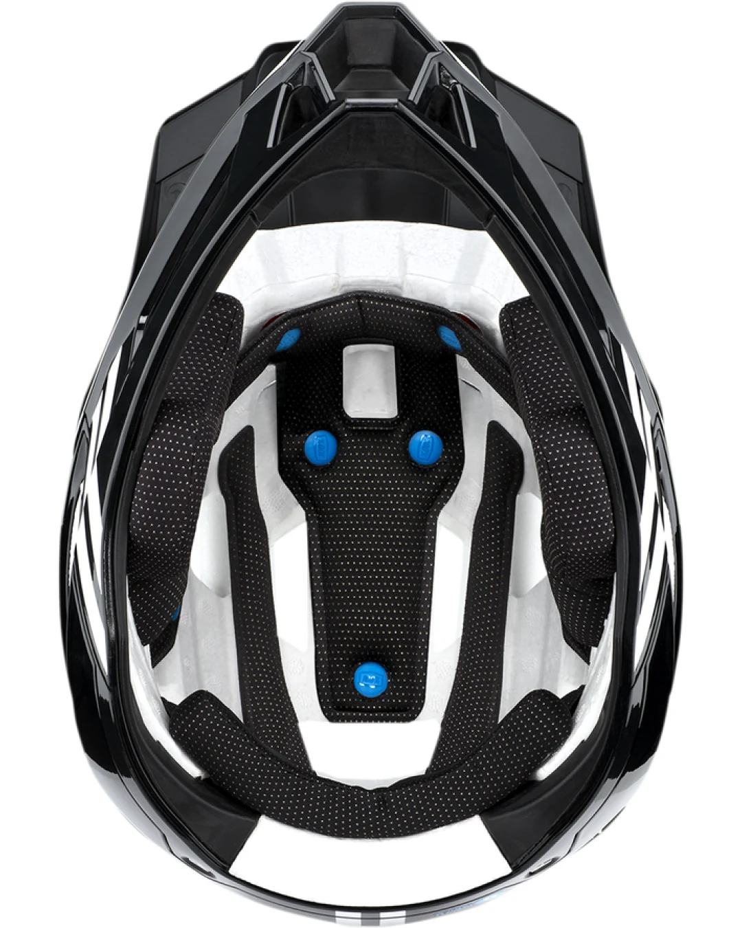 Вело каска  100% TRAJECTA FULL BLACK/WHITE GLOSS