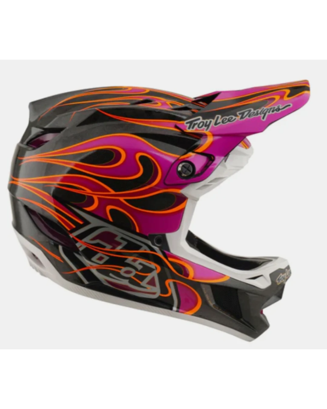 Вело каска Troy Lee Designs D4 Carbon Helmet MIPS Torched Carbon / Magenta