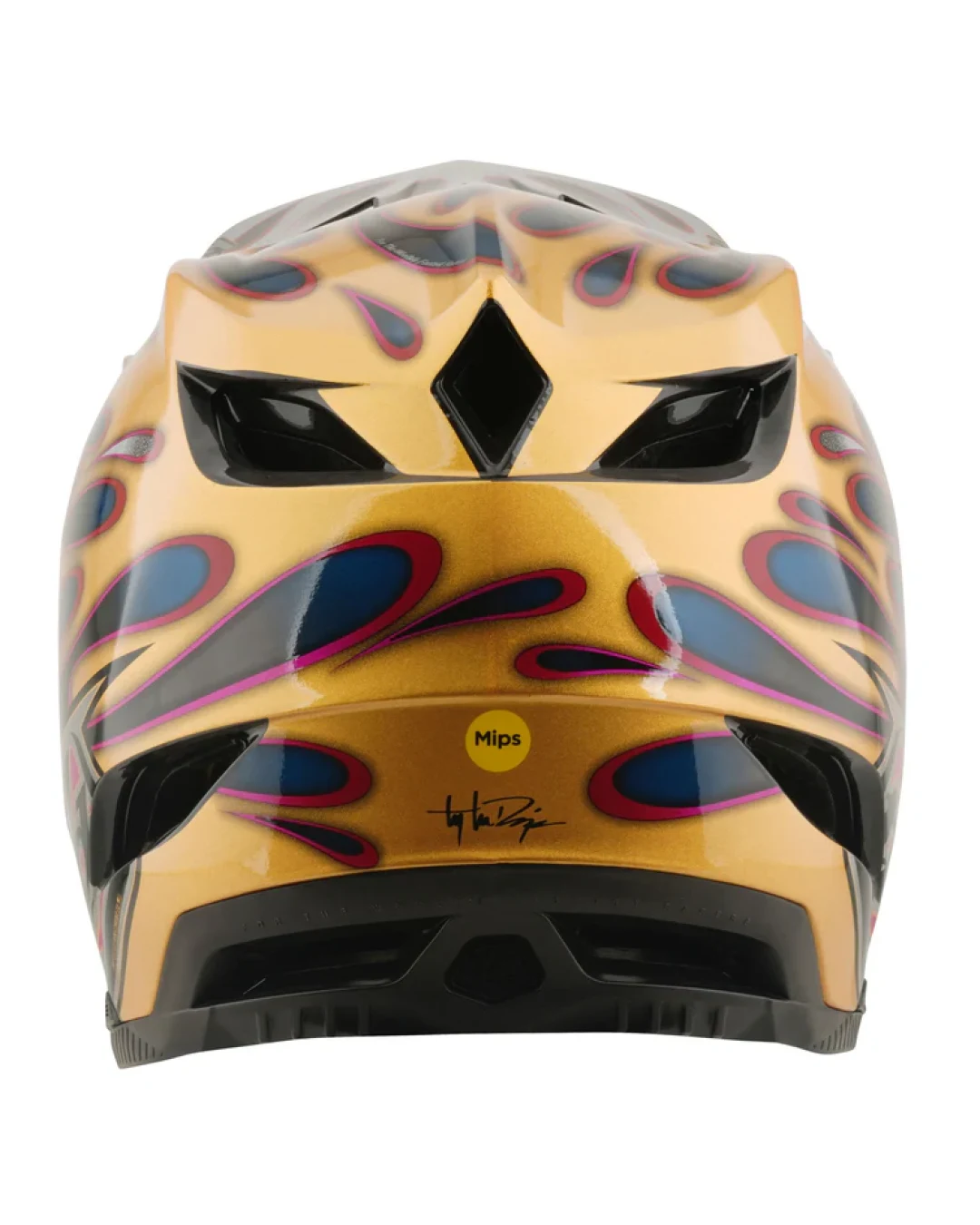 Вело каска Troy Lee Designs D4 Carbon MIPS Overspray Gold / Black
