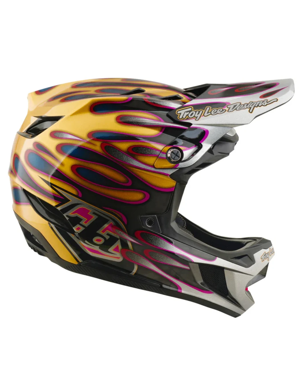 Вело каска Troy Lee Designs D4 Carbon MIPS Overspray Gold / Black