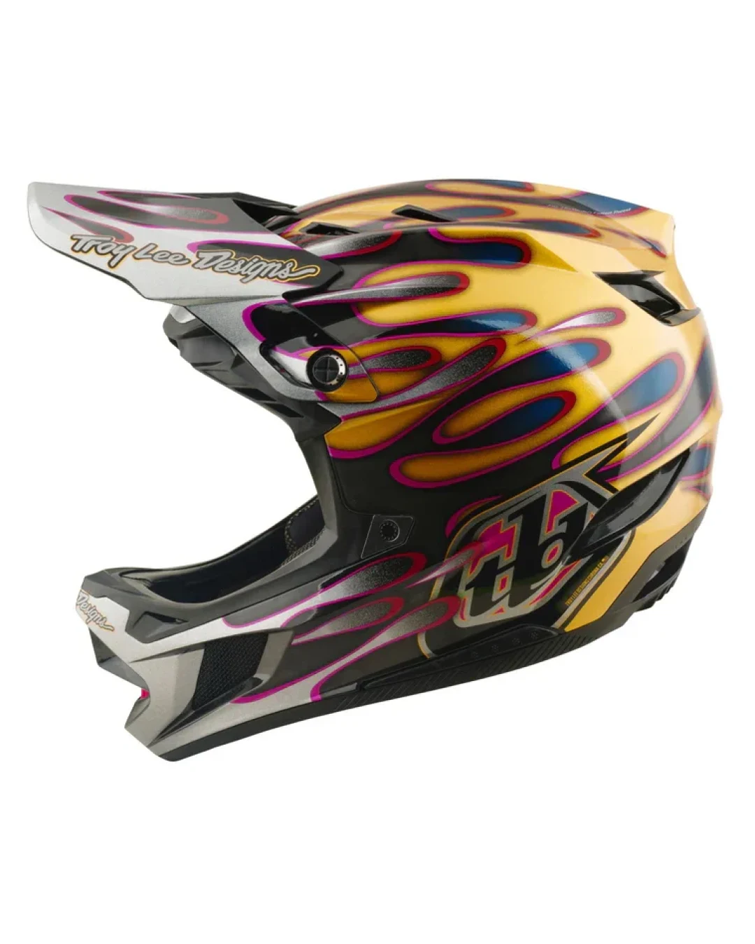 Вело каска Troy Lee Designs D4 Carbon MIPS Overspray Gold / Black