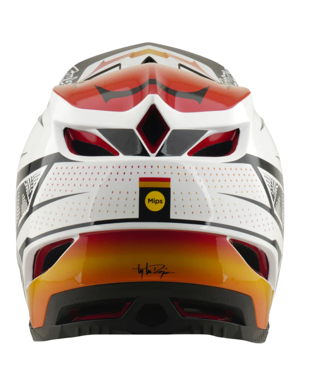 Вело каска Troy Lee Designs D4 Composite Helmet MIPS Lined Up White