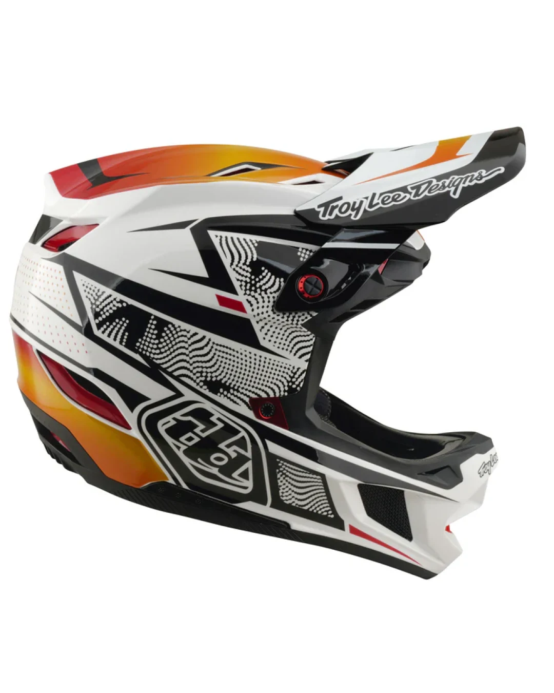 Вело каска Troy Lee Designs D4 Composite Helmet MIPS Lined Up White