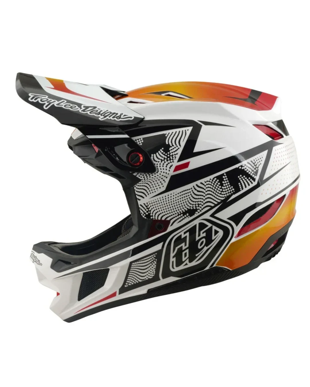 Вело каска Troy Lee Designs D4 Composite Helmet MIPS Lined Up White
