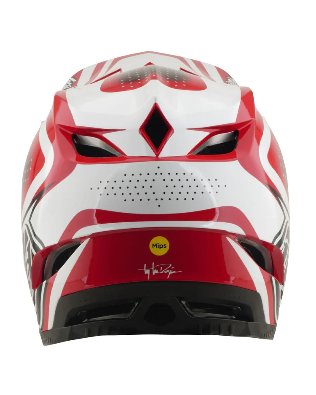 Вело каска Troy Lee Designs D4 Polyacrylite Helmet MIPS The Line Fire / White