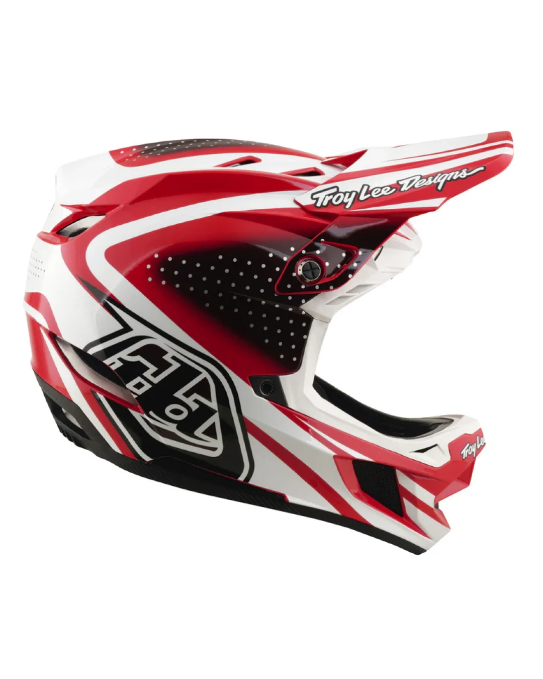 Вело каска Troy Lee Designs D4 Polyacrylite Helmet MIPS The Line Fire / White