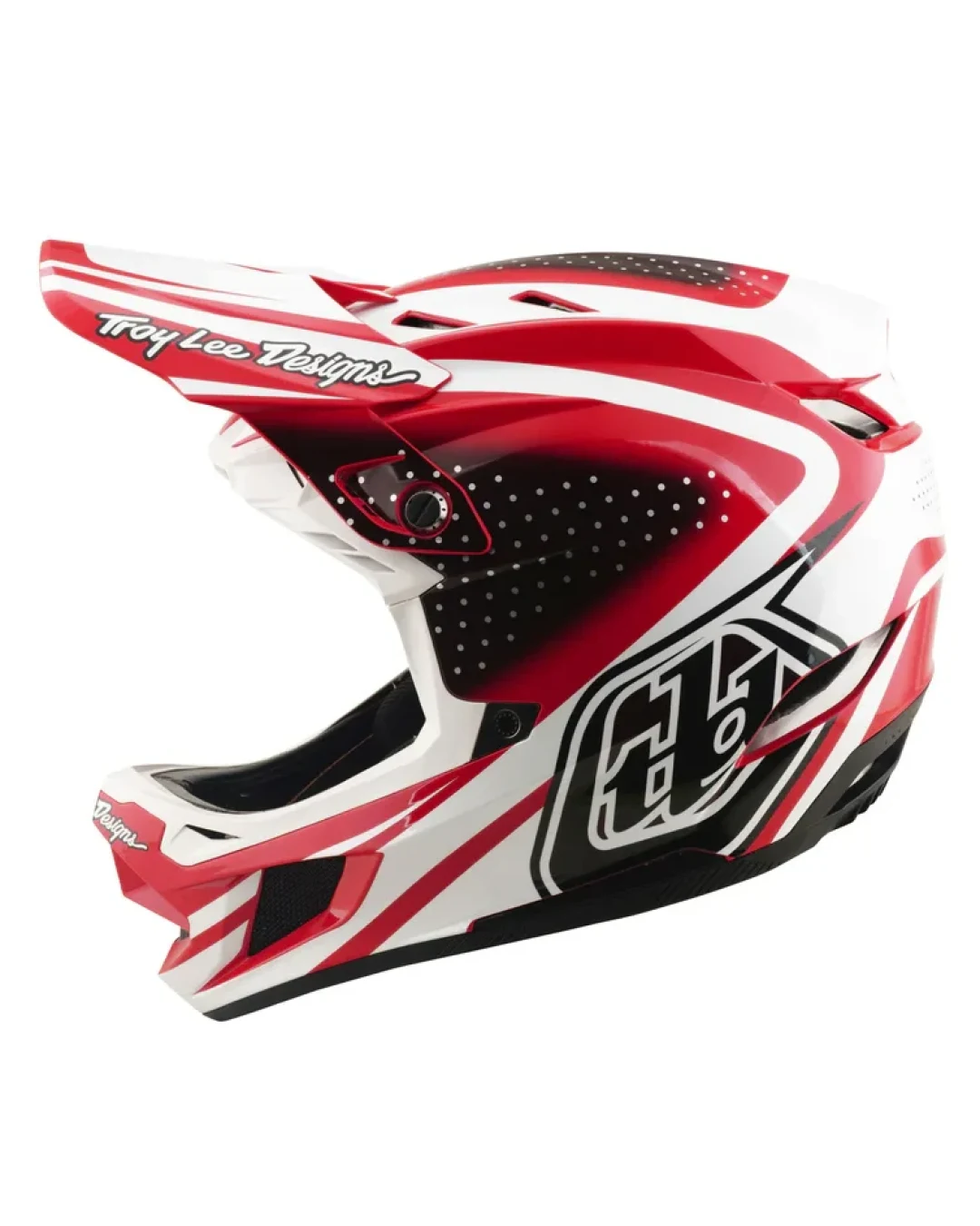 Вело каска Troy Lee Designs D4 Polyacrylite Helmet MIPS The Line Fire / White