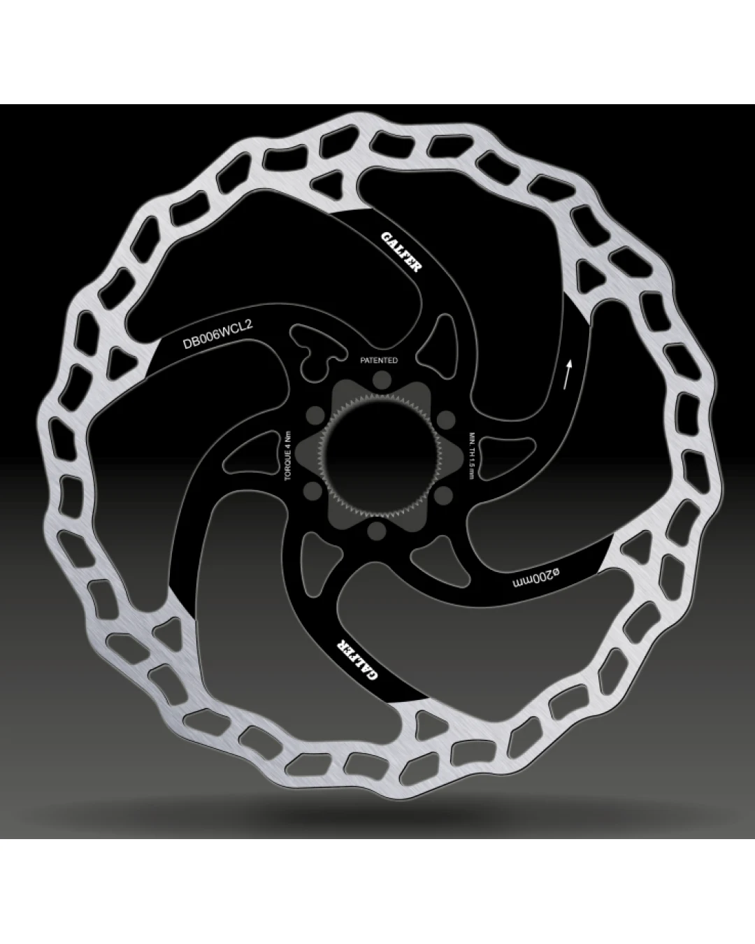 Вело спирачен диск GALFER BIKE DISC WAVE CENTER-LOCK SYSTEM Ø200X2.0MM Brake Disc
