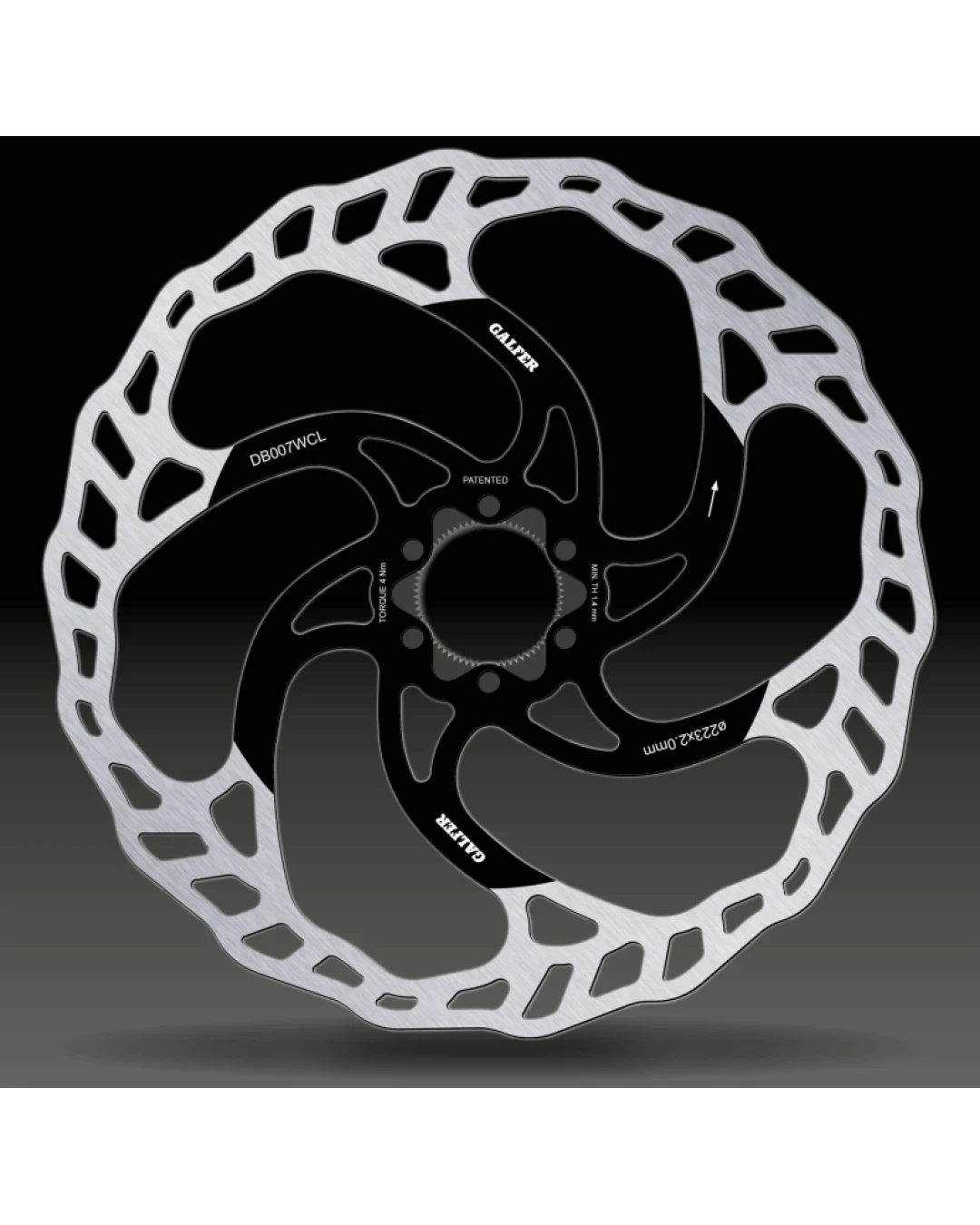 Вело спирачен диск GALFER BIKE MTB DISC WAVE CENTER-LOCK SYSTEM Ø223X2MM