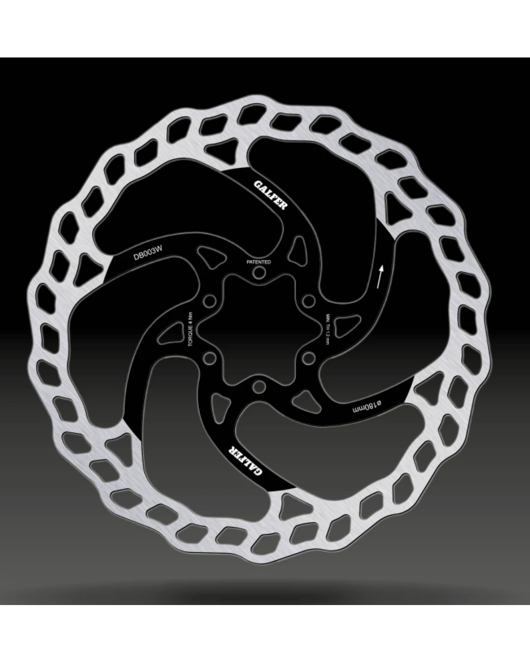 Вело спирачен диск GALFER BIKE MTB DISC WAVE Ø180X1.8MM Brake Disc