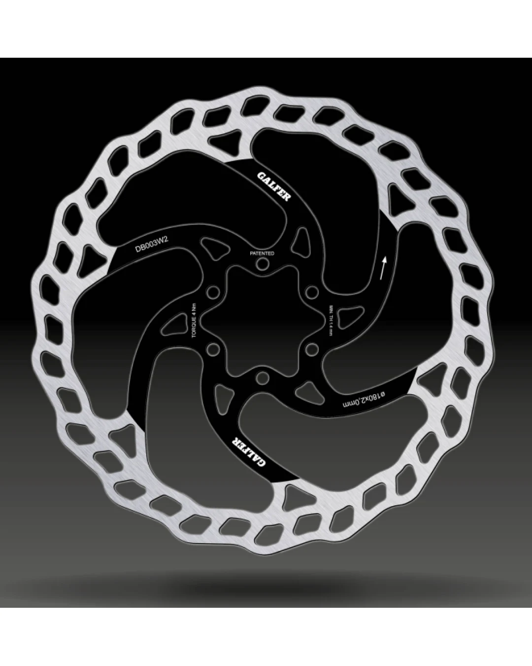 Вело спирачен диск GALFER BIKE MTB DISC WAVE Ø180X2.0MM Brake Disc