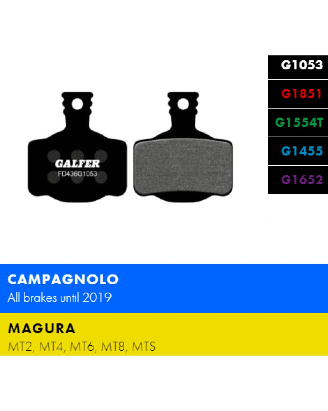 Вело спирачни накландки GALFER BIKE FD436G1053 PERFORMANCE Brake Pad