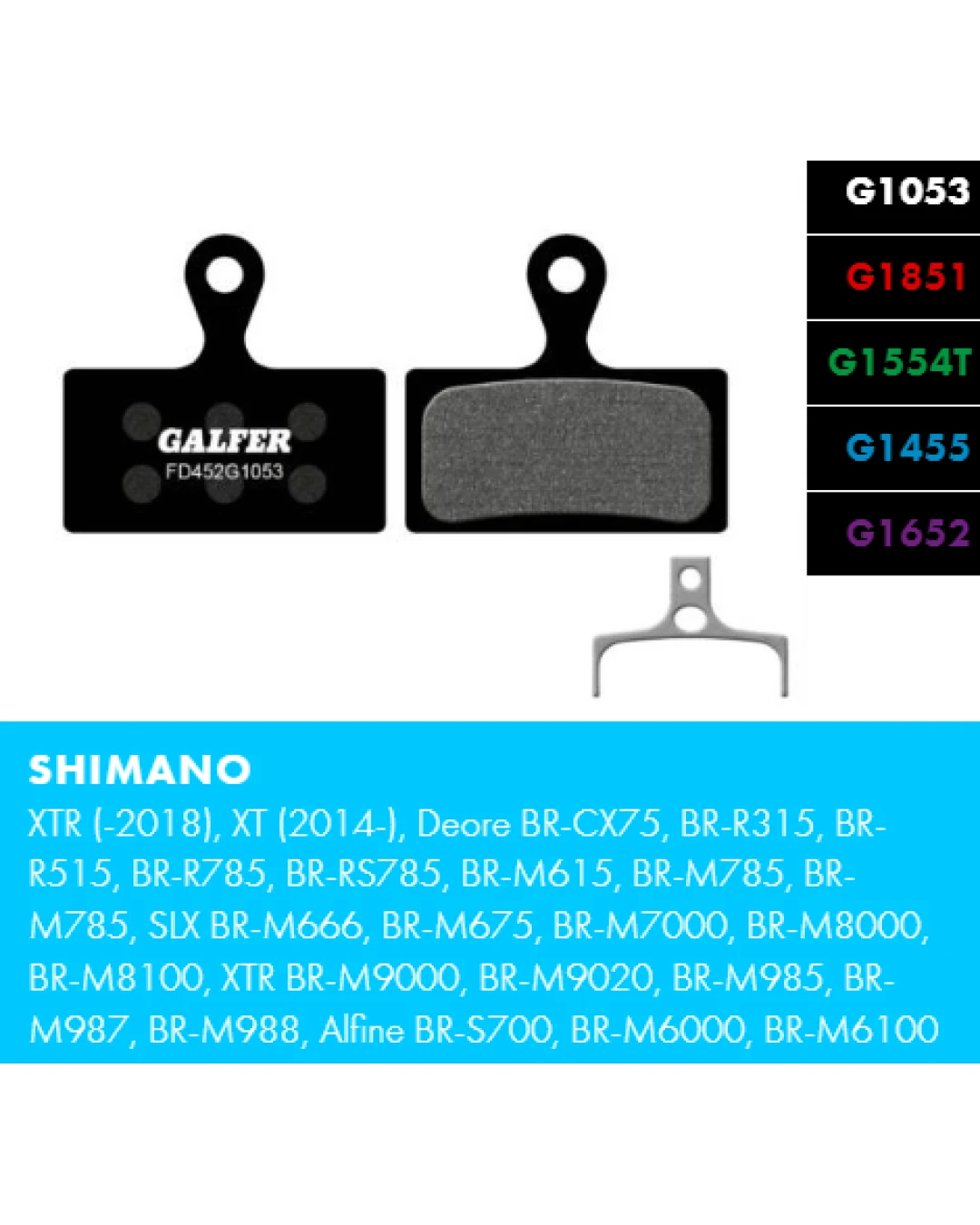 Вело спирачни накландки GALFER BIKE FD452G1053 PERFORMANCE Brake Pad