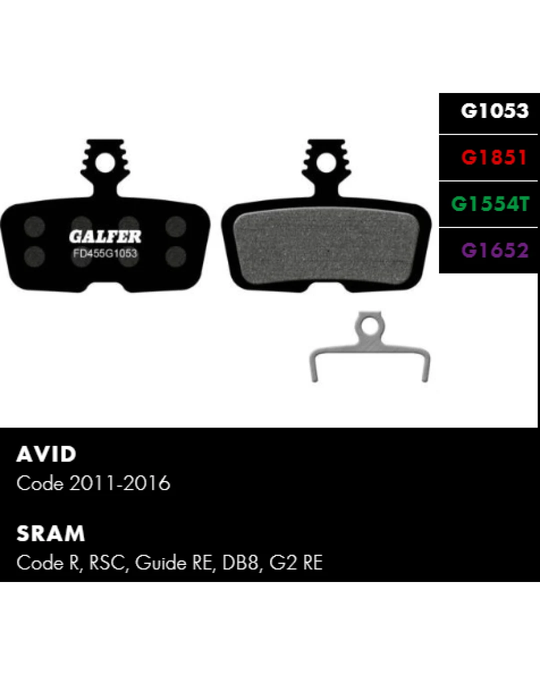 Вело спирачни накландки GALFER BIKE FD455G1053 PERFORMANCE Pack of 60 Brake Pads (30 Sets)