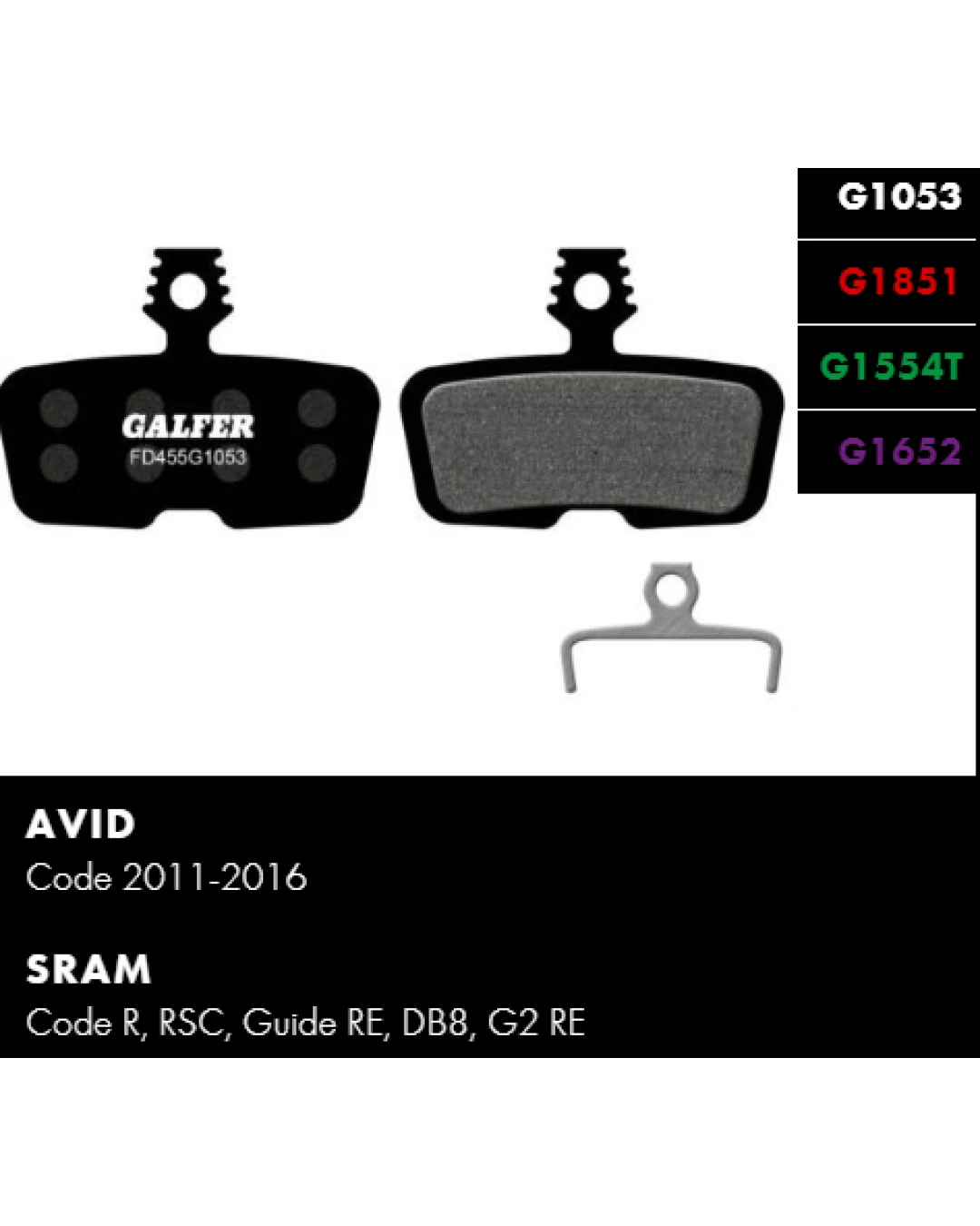 Вело спирачни накландки GALFER BIKE FD455G1652 E-BIKE Brake Pad