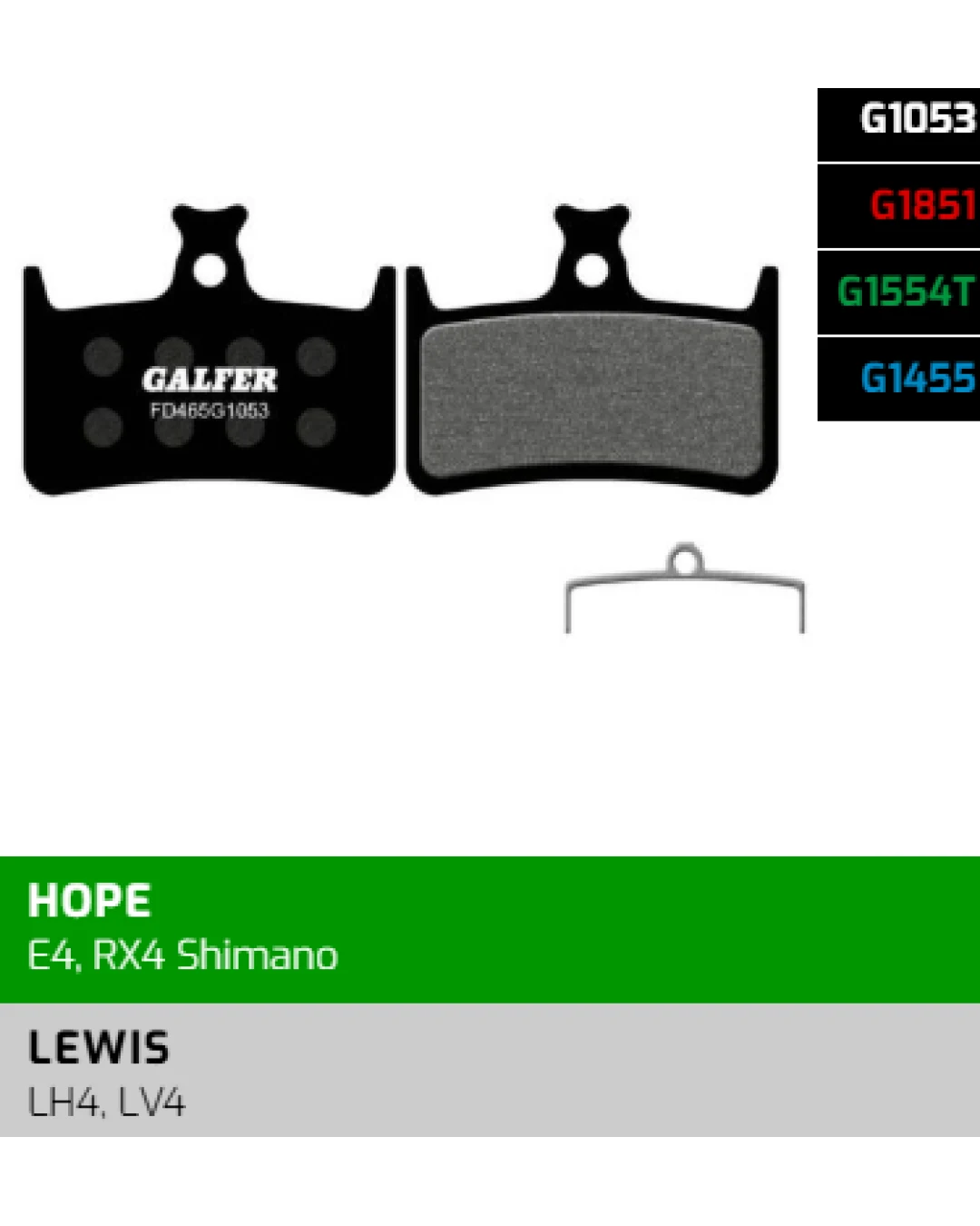 Вело спирачни накландки GALFER BIKE FD465G1053 PERFORMANCE Brake Pad
