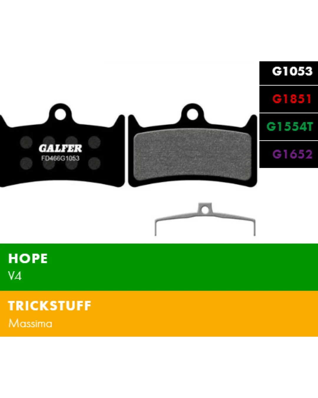 Вело спирачни накландки GALFER BIKE FD466G1053 PERFORMANCE Brake Pad