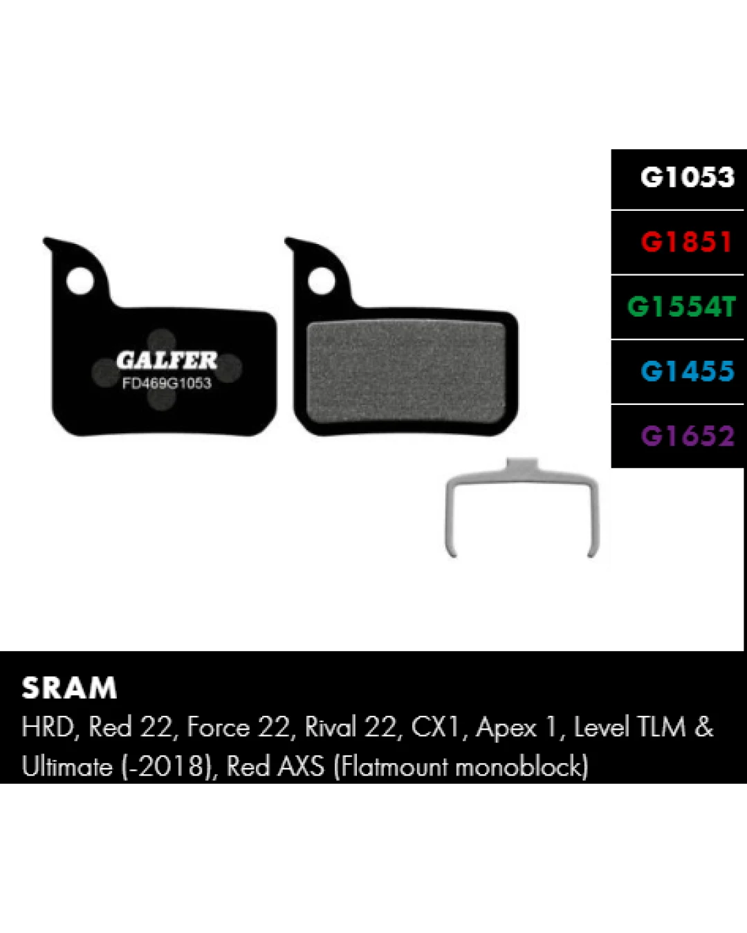 Вело спирачни накландки GALFER BIKE FD469G1053 PERFORMANCE Brake Pad