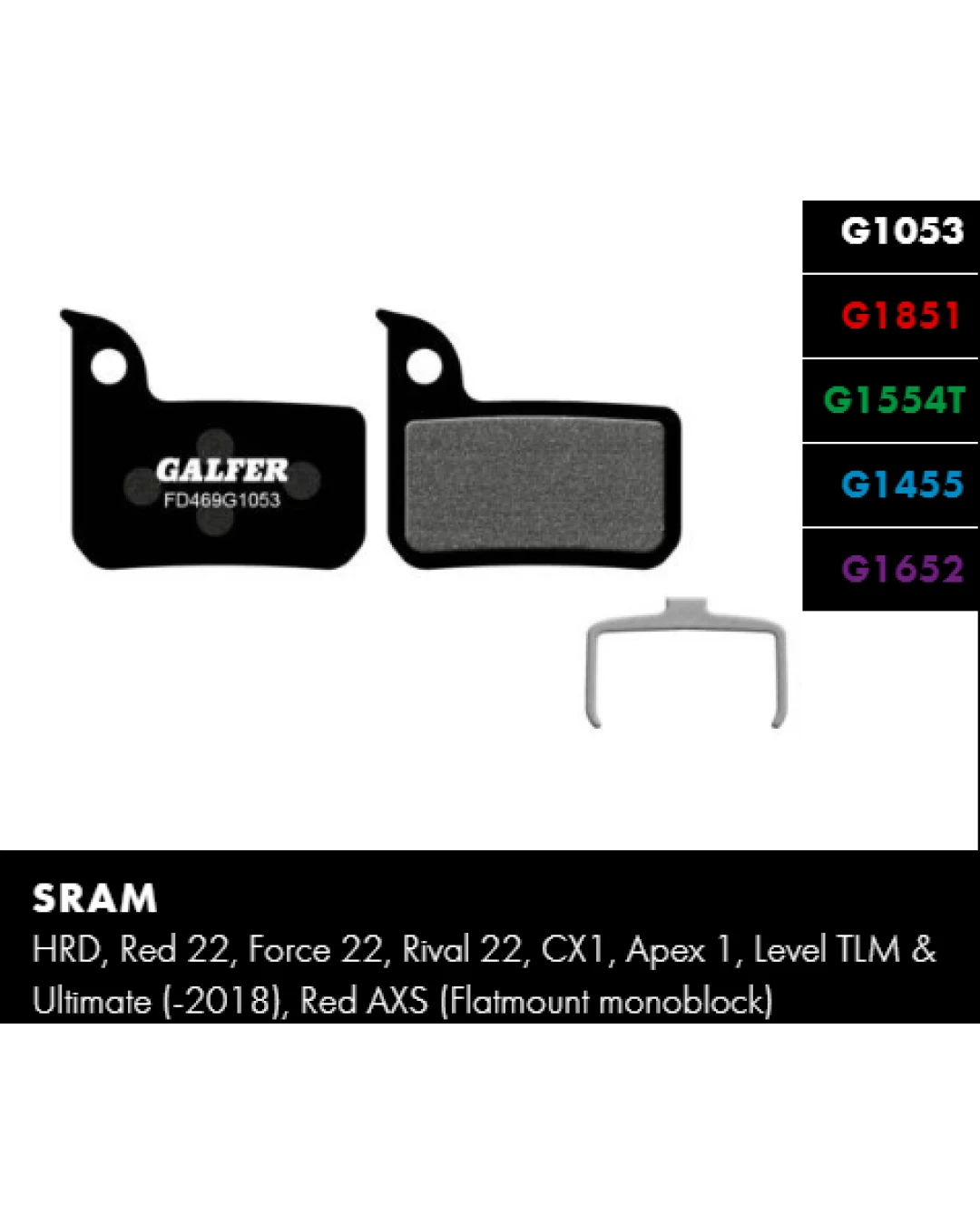 Вело спирачни накландки GALFER BIKE FD469G1455 ROAD Brake Pad