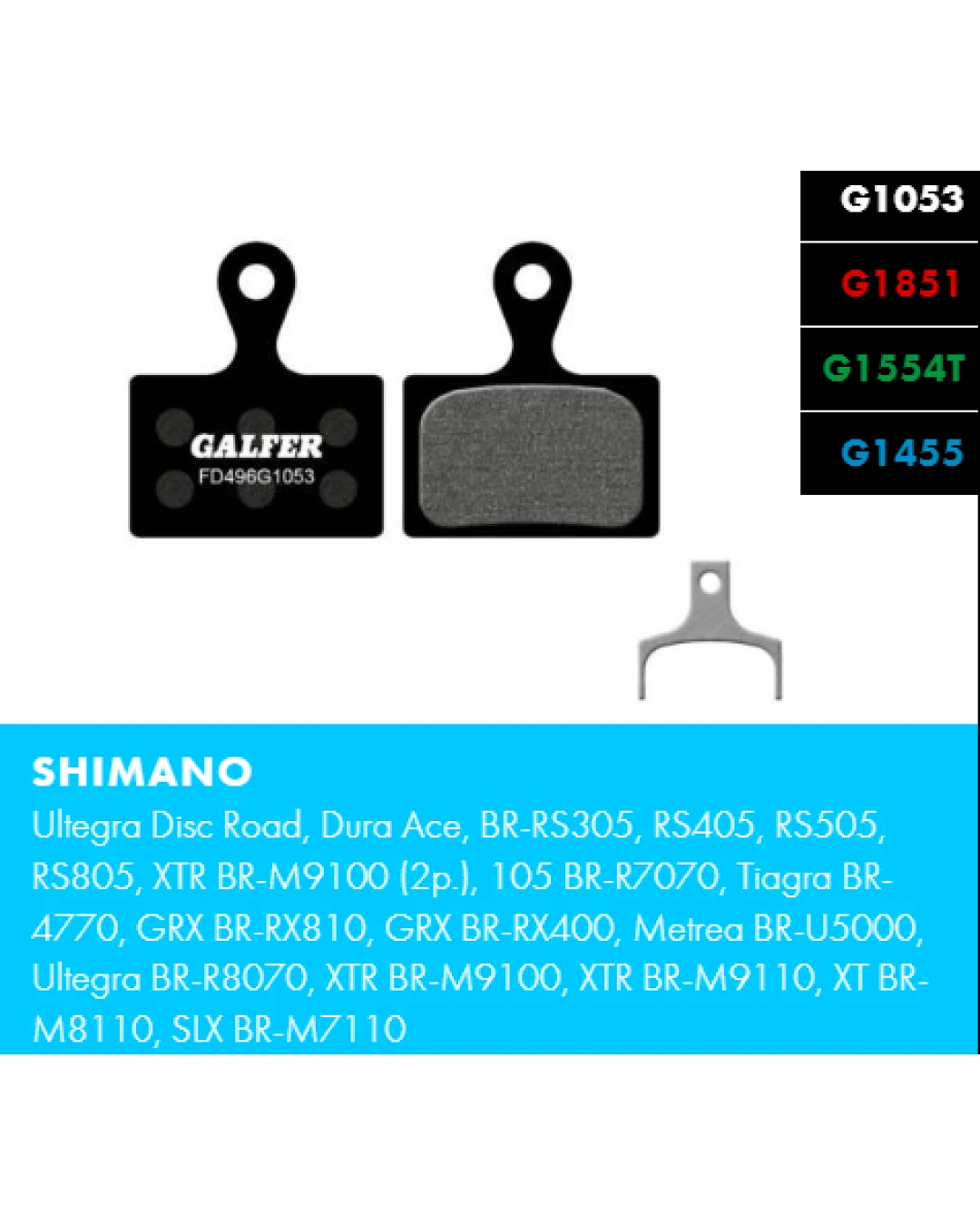 Вело спирачни накландки GALFER BIKE FD496G1053 PERFORMANCE Brake Pad