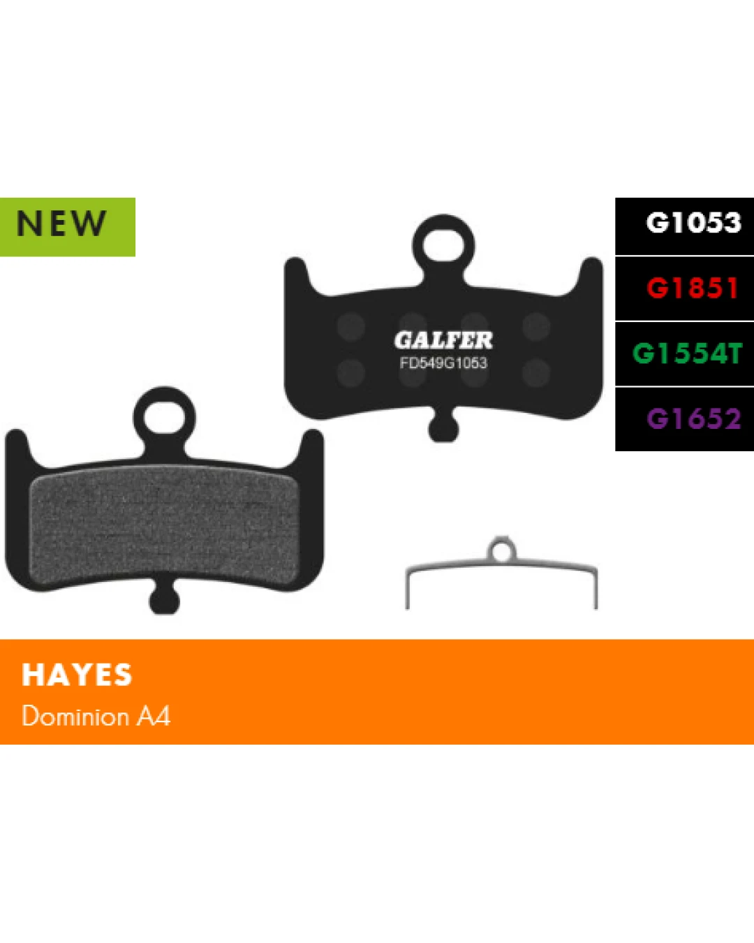 Вело спирачни накландки GALFER BIKE FD549G1652 E-BIKE Brake Pad
