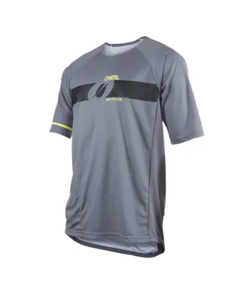 Вело тениска O'NEAL PIN IT V.22 GRAY/NEON YELLOW