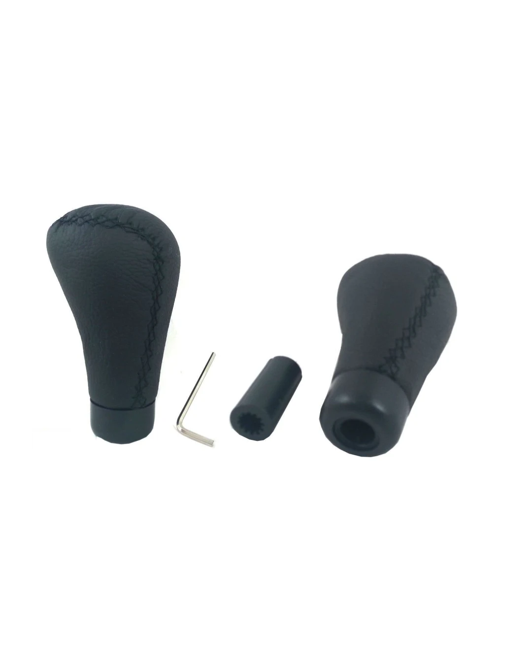 Висококачествена универсална Tопка за скоростен лост, кожена, черна RAZ046