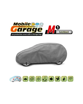 Висококачествено Покривало Kegel серия Mobile Garage размер M1 за хечбек 355-380см x 126-136см, сиво
