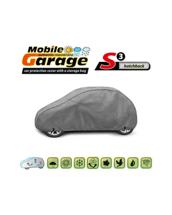 Висококачествено Покривало Kegel серия Mobile Garage размер S3 за хечбек 335-355см x 126-136см, сиво