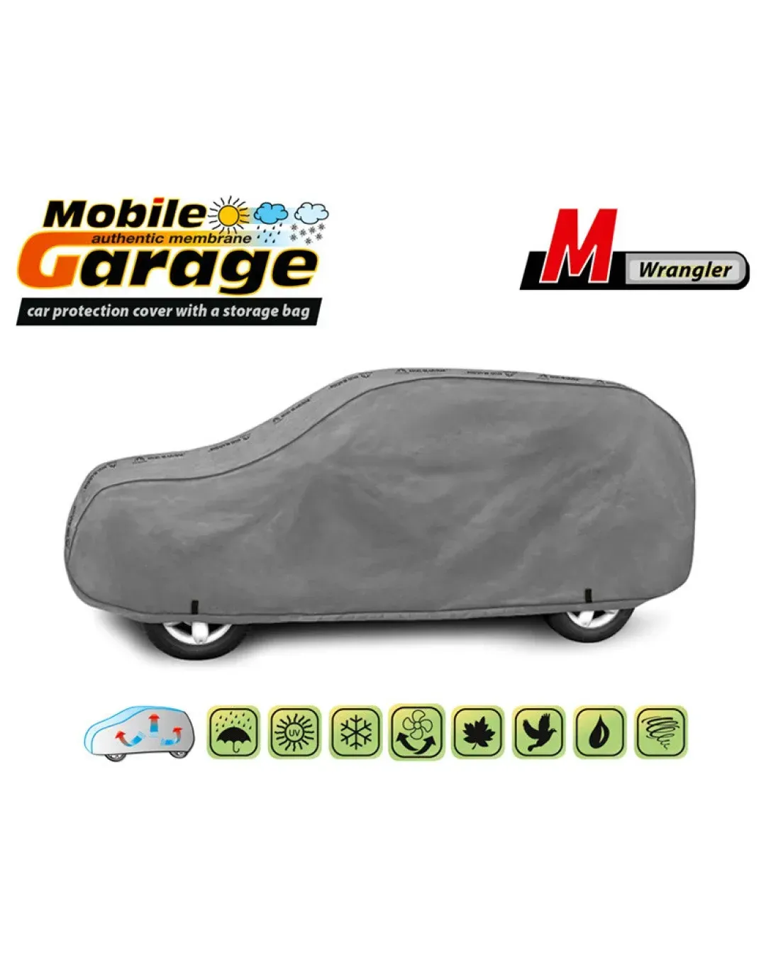 Висококачествено Покривало Kegel за Jeep Wrangler Серия Mobile Garage размер M 385 - 425см х 150 - 160см