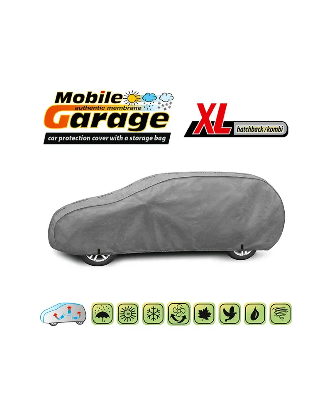 Висококачествено Покривало Kegel за Комби Хечбек Серия Mobile Garage размер XL 455 - 485см x 126 - 136см