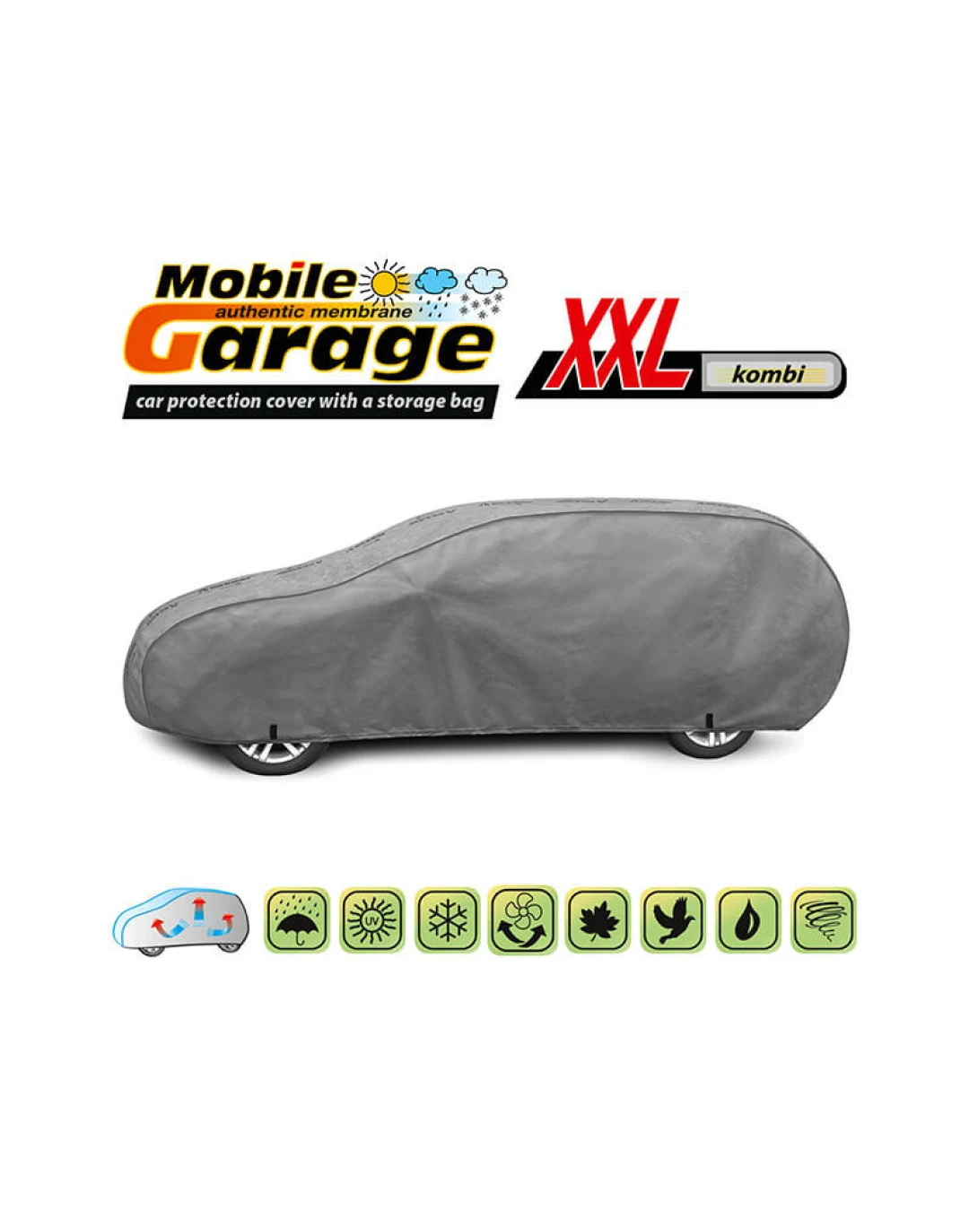 Висококачествено Покривало Kegel за Комби Хечбек Серия Mobile Garage размер XXL 485 - 505см x 127 - 137см