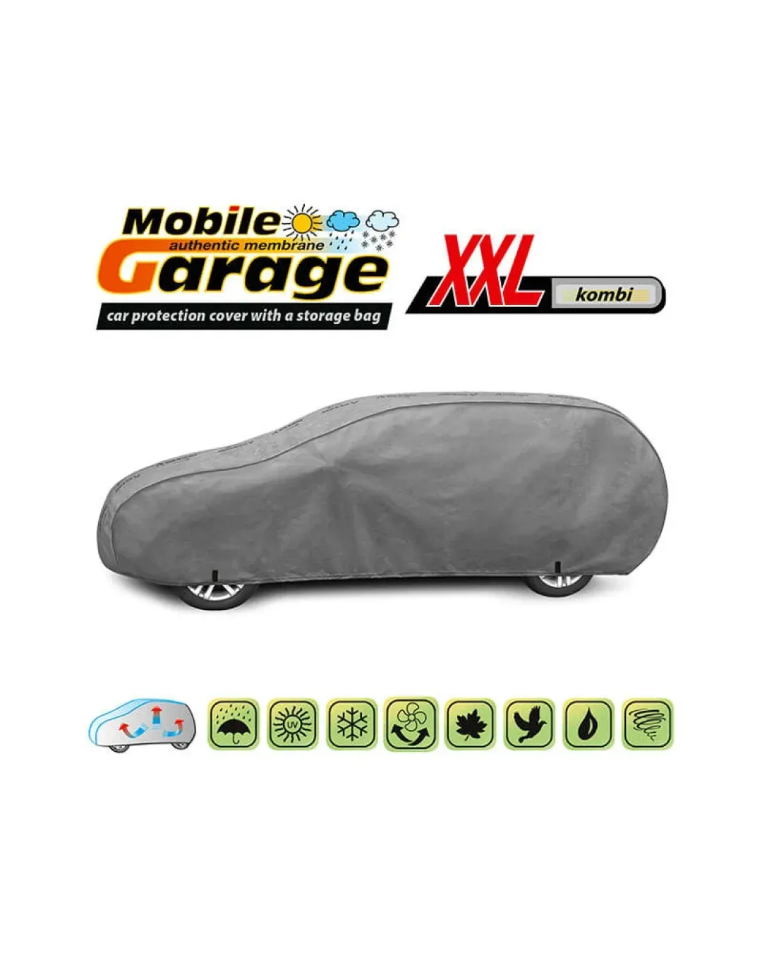Висококачествено Покривало Kegel за Комби Хечбек Серия Mobile Garage размер XXL 485 - 505см x 127 - 137см
