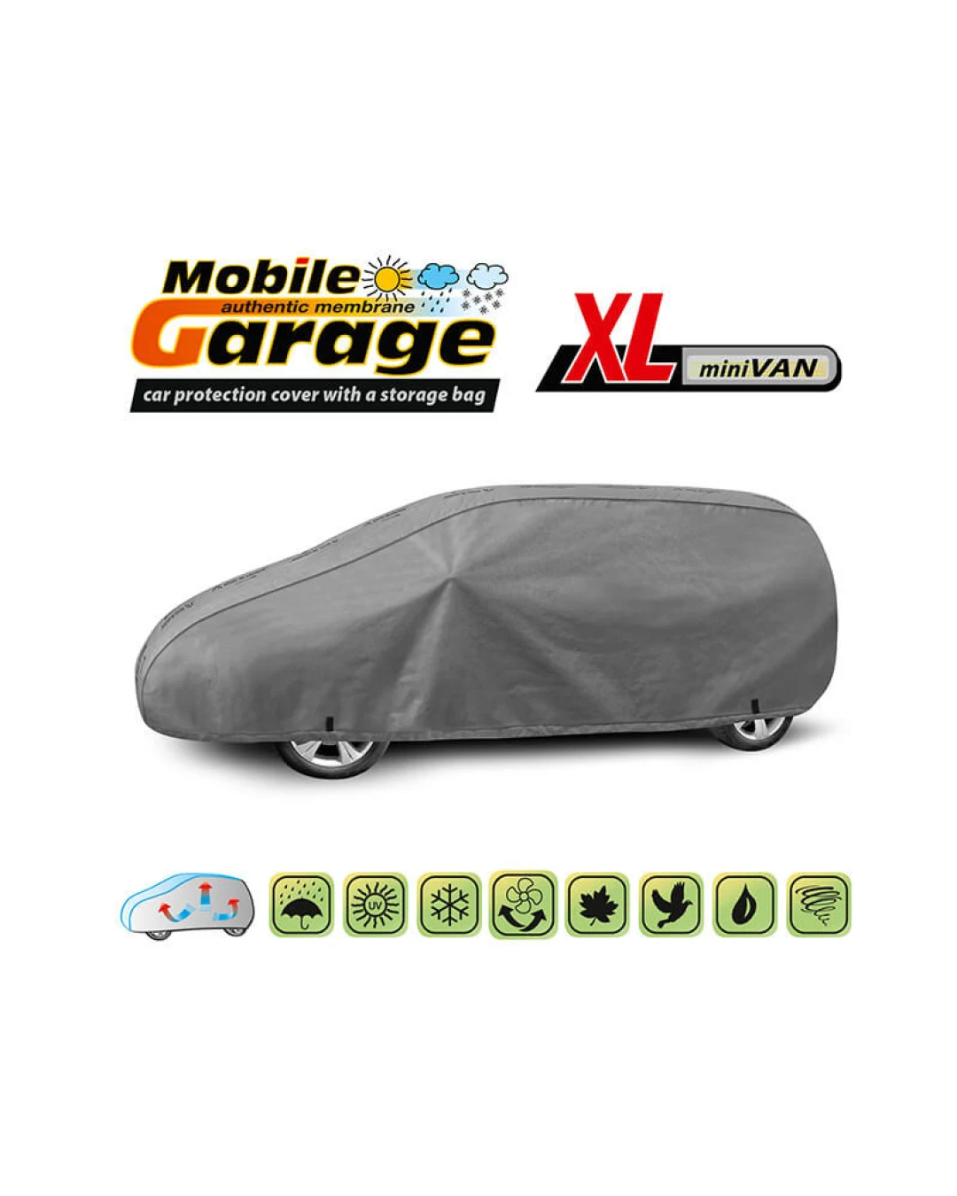 Висококачествено Покривало Kegel за Миниван Mini Van Серия Mobile Garage размер XL 450 - 485см х 146 - 156см