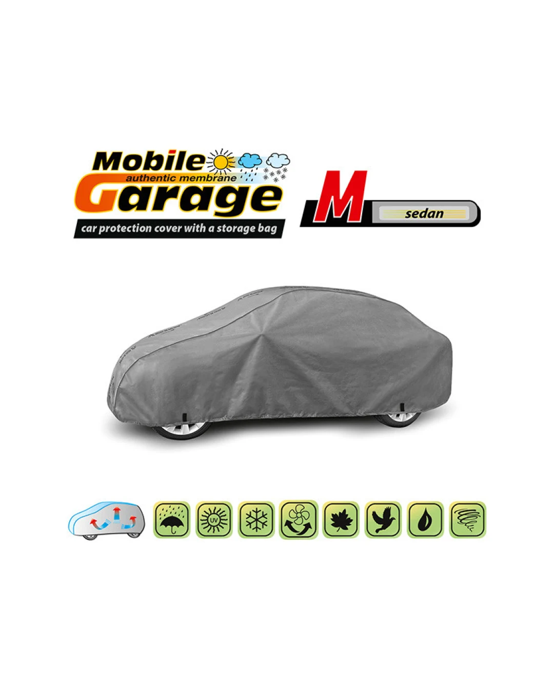 Висококачествено Покривало Kegel за Седан Sedan Автомобил Серия Mobile Garage размер M 380 - 425см х 126 - 136см