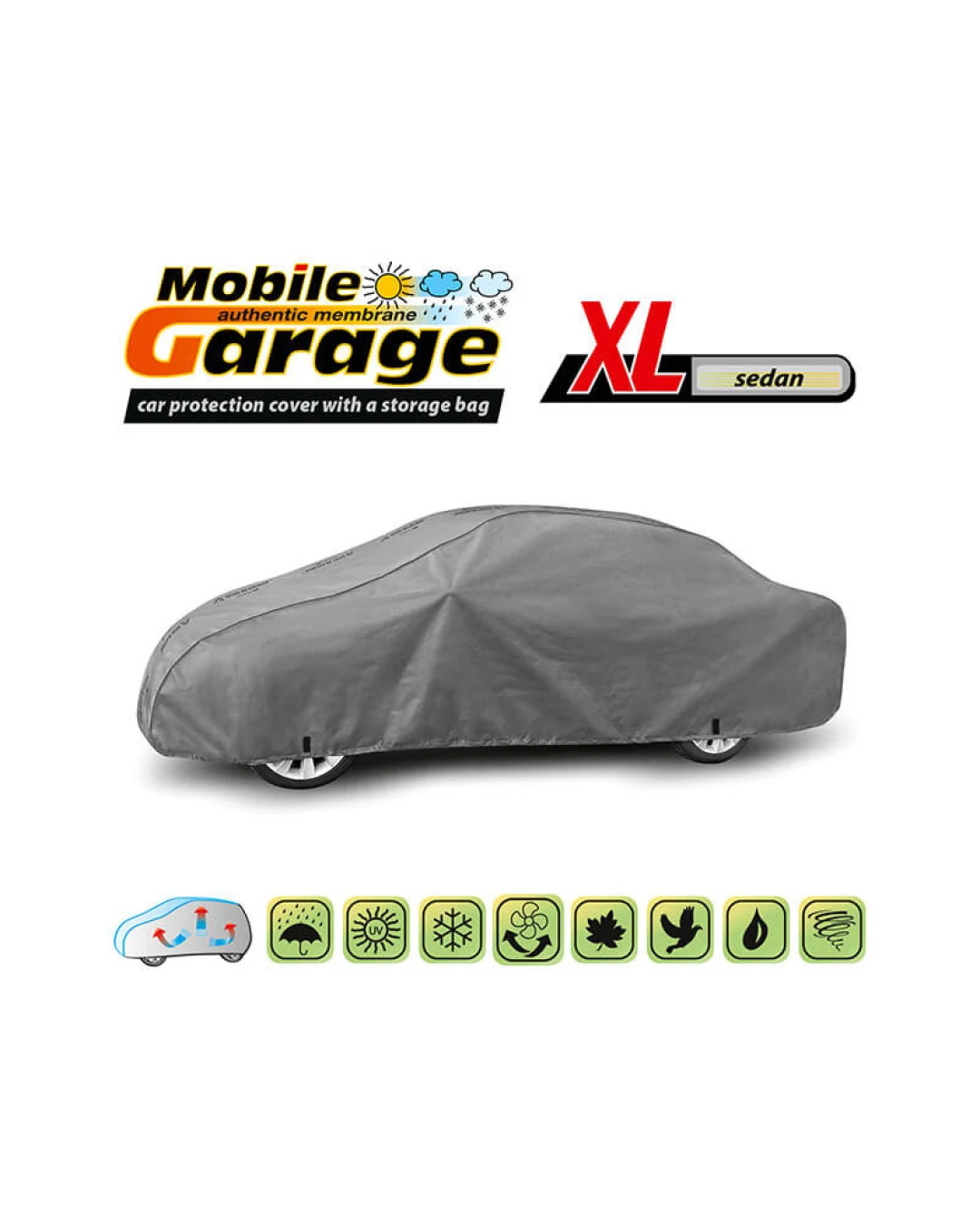 Висококачествено Покривало Kegel за Седан Sedan Автомобил Серия Mobile Garage размер XL 472 - 500см х 126 - 136см