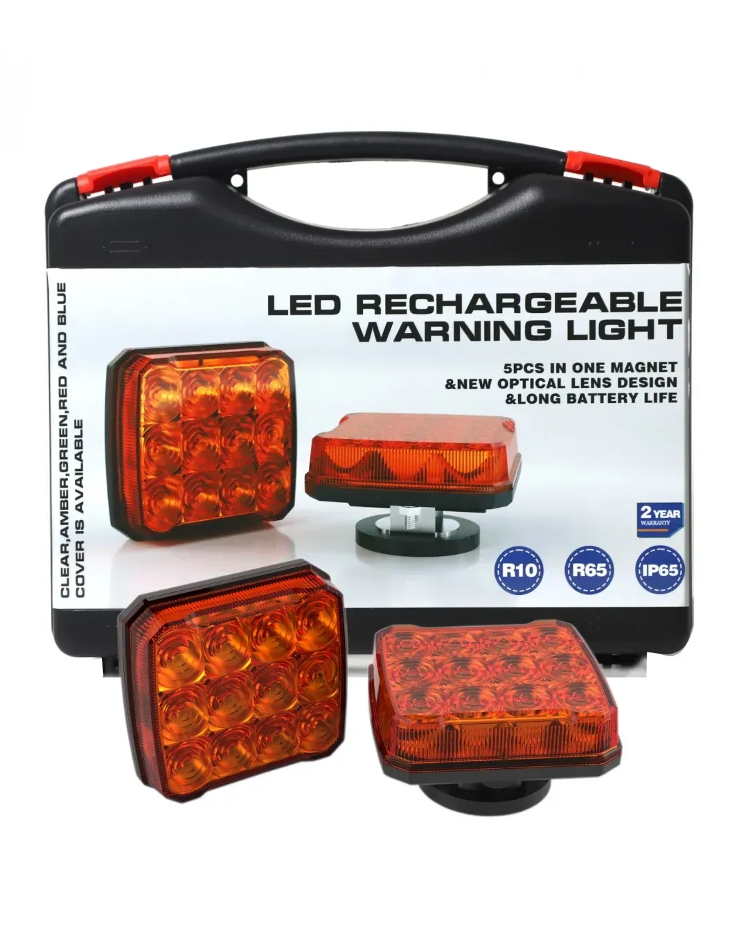 Wireless Безжични Аварийни Сигнални Блиц Светлини Лампи Маяк с Mагнит 12v 24v LED Оранжеви с 12 режима на работа