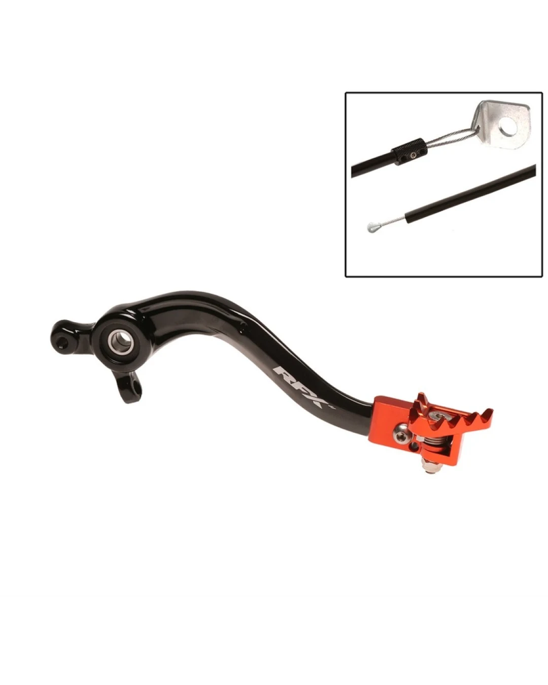 Заден лост за спирачка RFX Pro FT Rear Brake Lever (Black/Orange) Ktm SX 125/250/350/450 2016