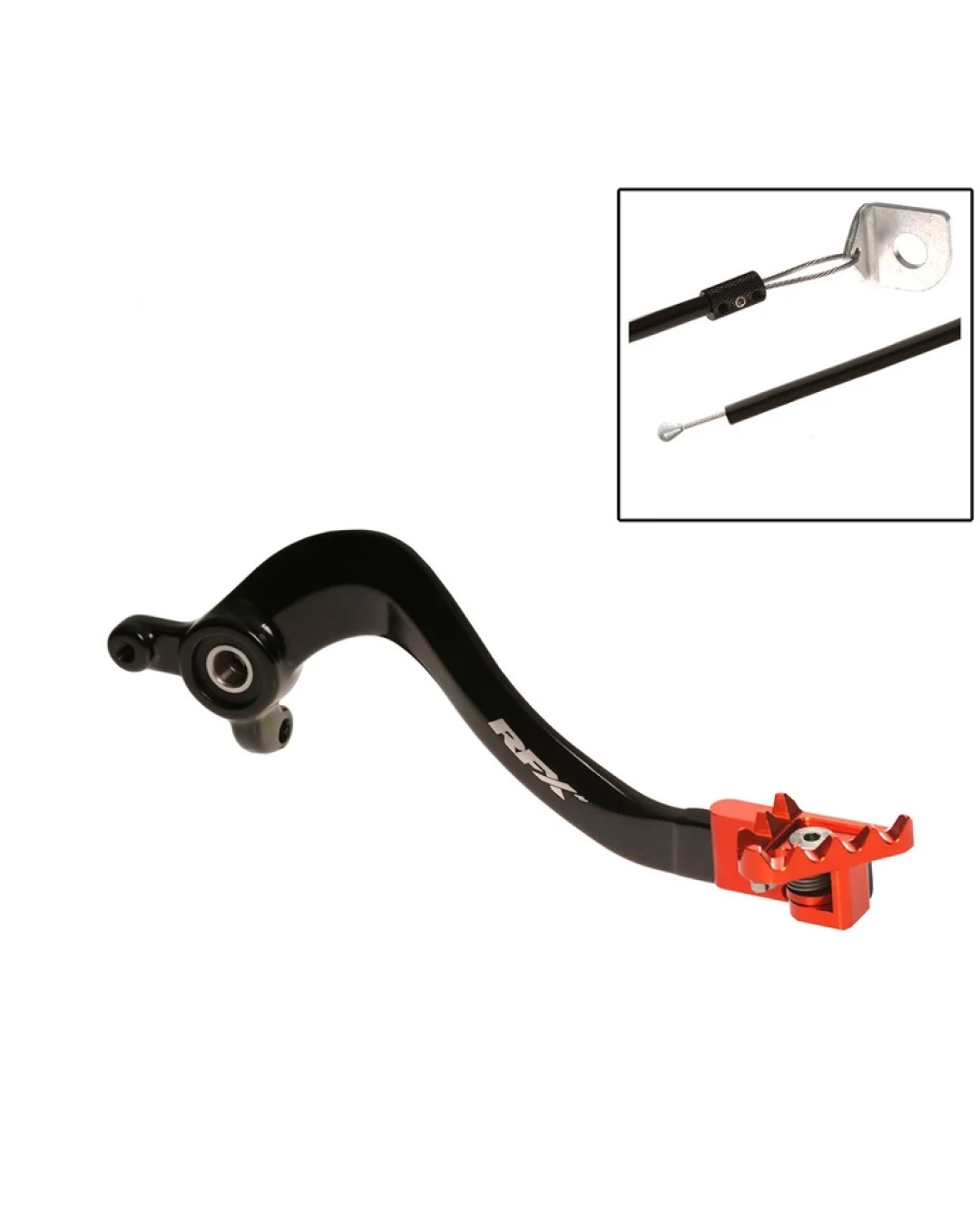 Заден лост за спирачка RFX Pro FT Rear Brake Lever (Black/Orange) - KTM SX85 03-17