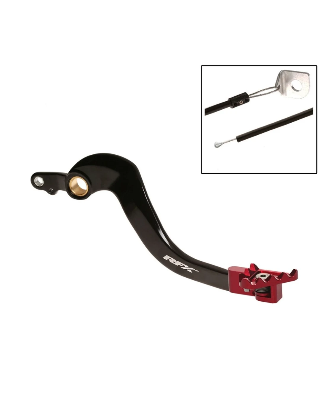 Заден лост за спирачка RFX Pro FT Rear Brake Lever (Black/Red) - Honda CRFX250 04-19