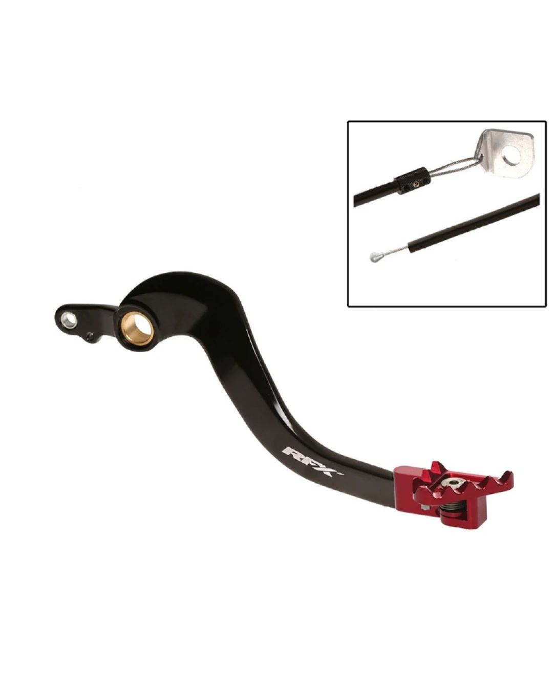 Заден лост за спирачка RFX Pro FT Rear Brake Lever (Black/Red) - Honda CRFX450 05-20
