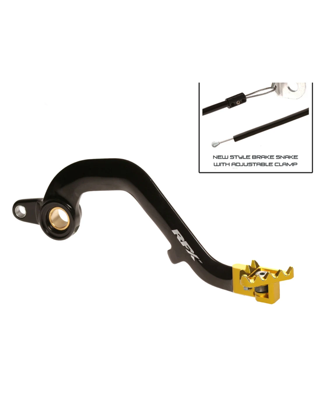 Заден лост за спирачка RFX Pro FT Rear Brake Lever (Black/Yellow) - Suzuki RM125 01-08