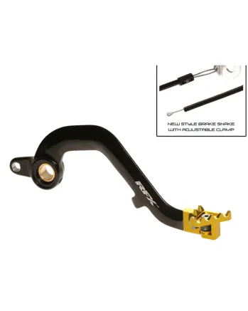 Заден лост за спирачка RFX Pro FT Rear Brake Lever (Black/Yellow) - Suzuki RM125 01-08