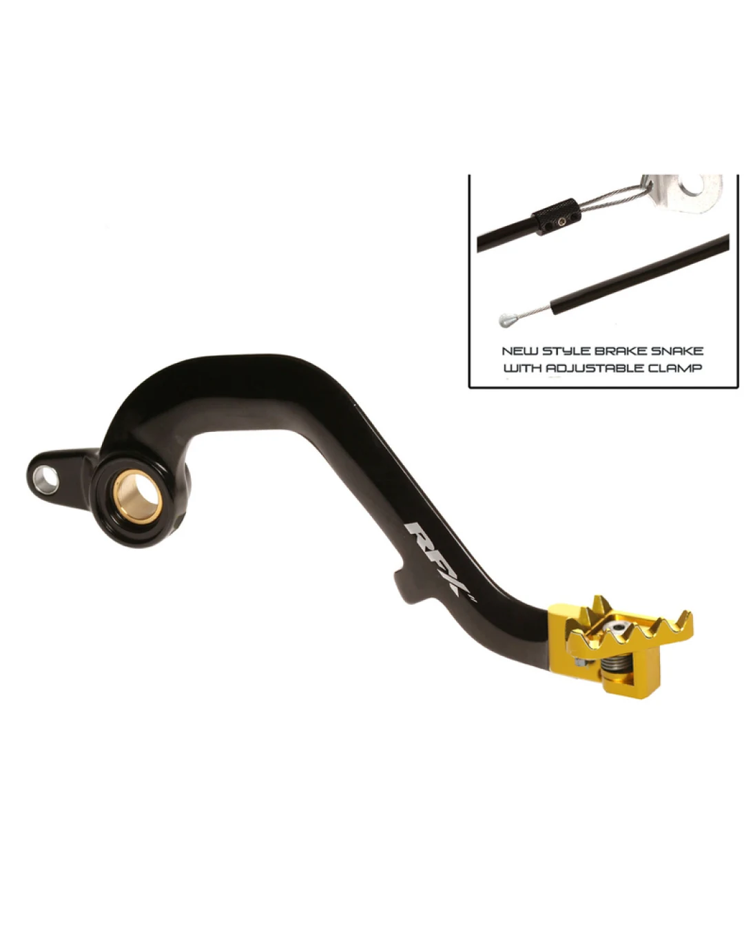 Заден лост за спирачка RFX Pro FT Rear Brake Lever (Black/Yellow) - Suzuki RM250 01-08