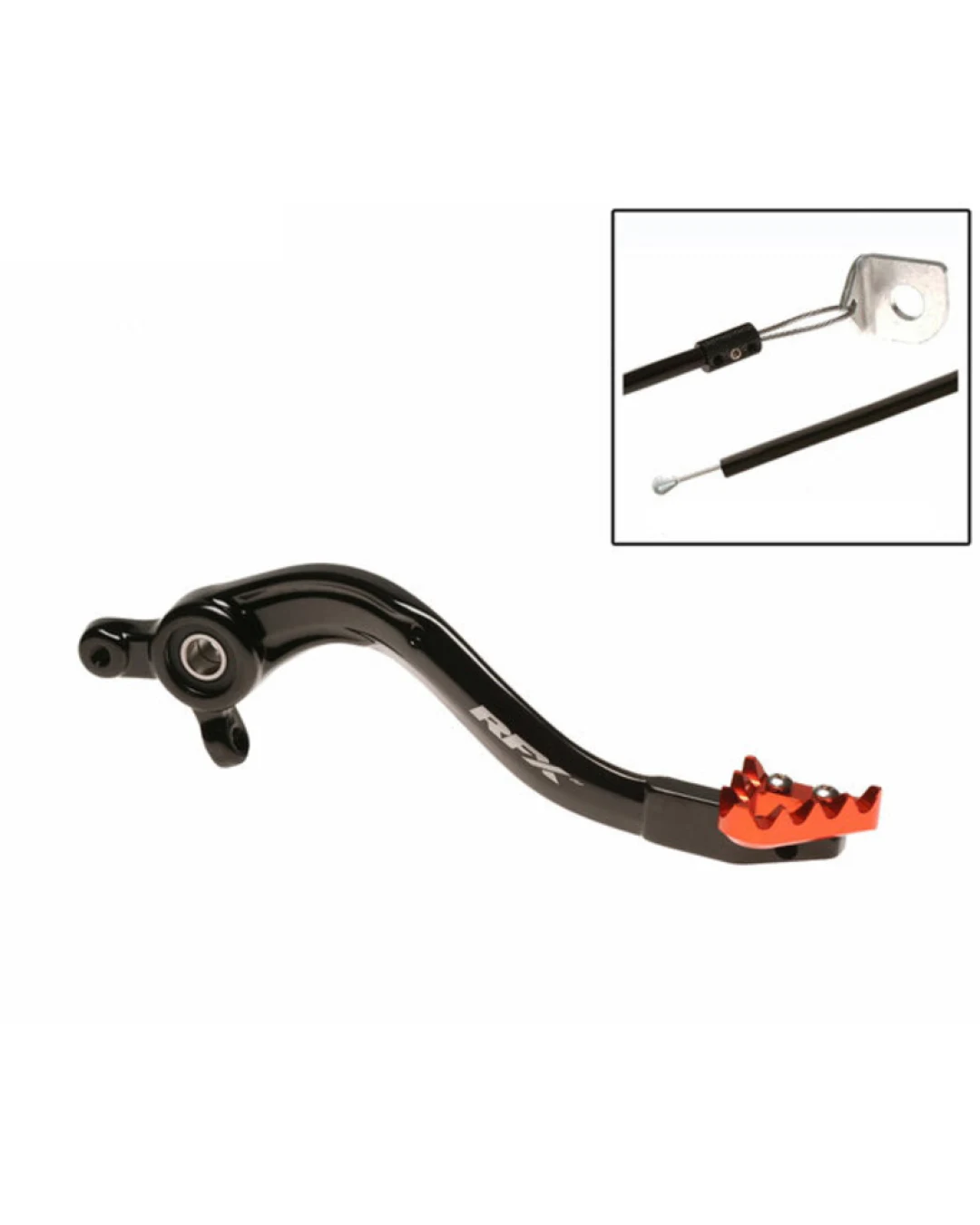 Заден лост за спирачка RFX Pro ST Rear Brake Lever (Hard Anodised Black/Orange) KTM 17-23