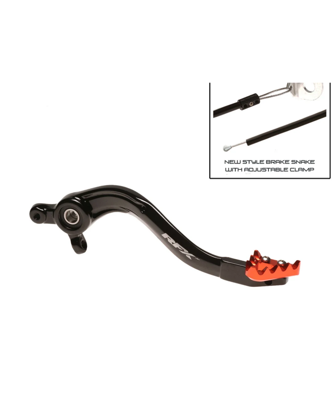 Заден лост за спирачка RFX Pro ST Rear Brake Lever (Hard Anodised Black/Orange) KTM/HUSQ SX/SX-F/TC/FC 2016