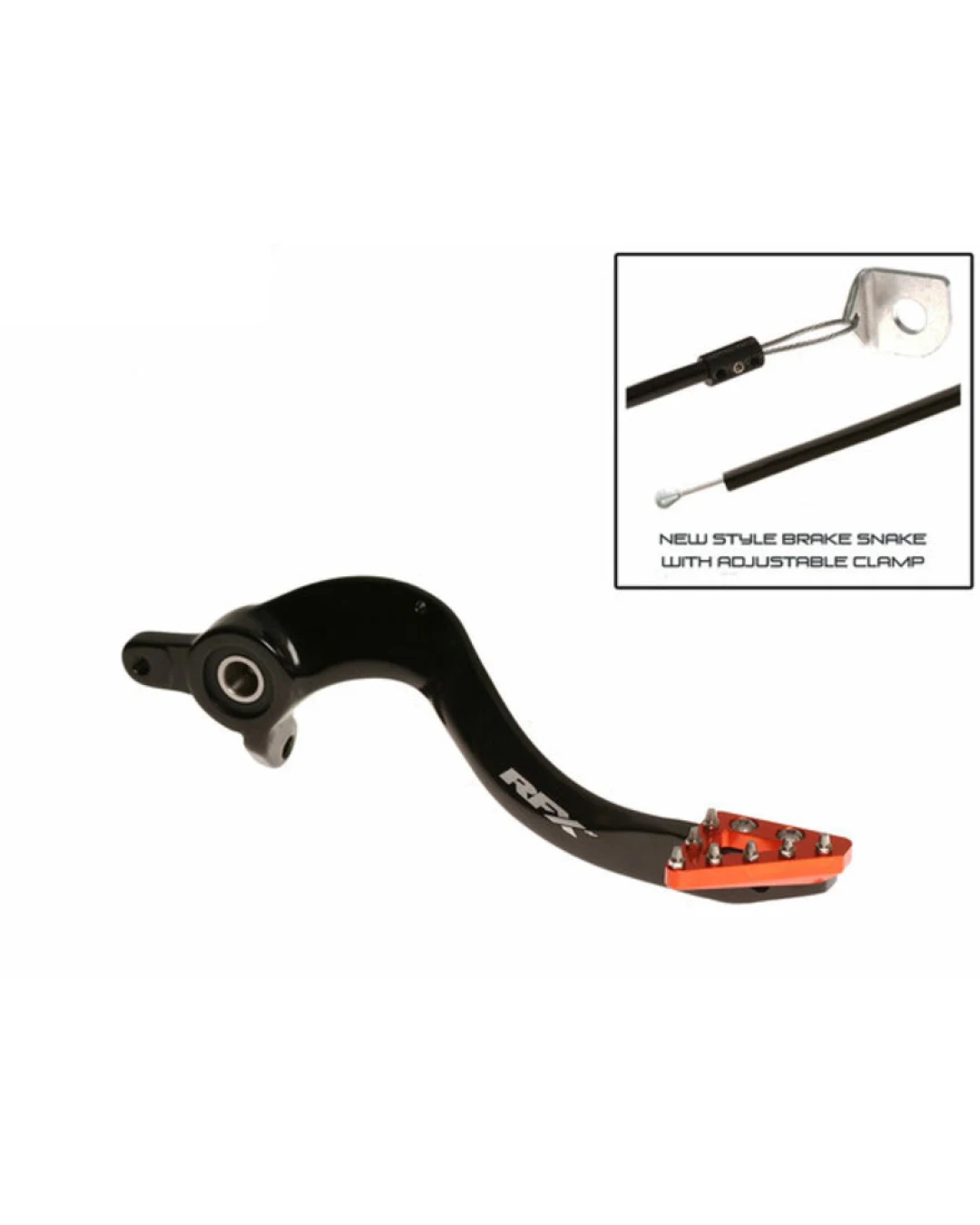 Заден лост за спирачка RFX Pro ST Rear Brake Lever (Hard Anodised Black/Orange) - KTM SX/SX-F 125-525